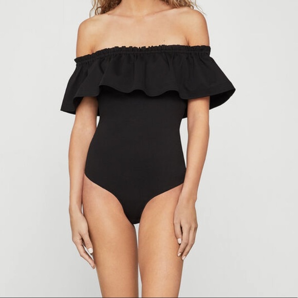 BCBG Off Shoulder Ruffle Bodysuit🥀 - Picture 4 of 5